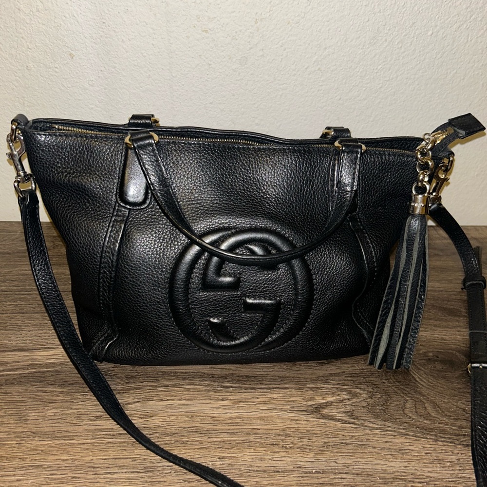 Gucci Soho Black Leather Satchel Bag - Picture 11 of 11